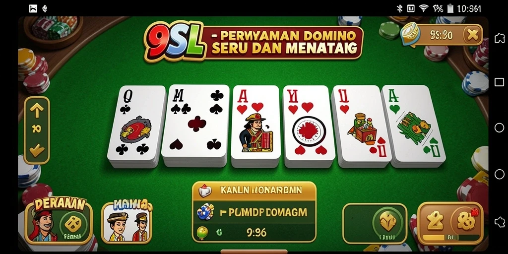 Tampilan gameplay seru dalam permainan Domino 9SL.