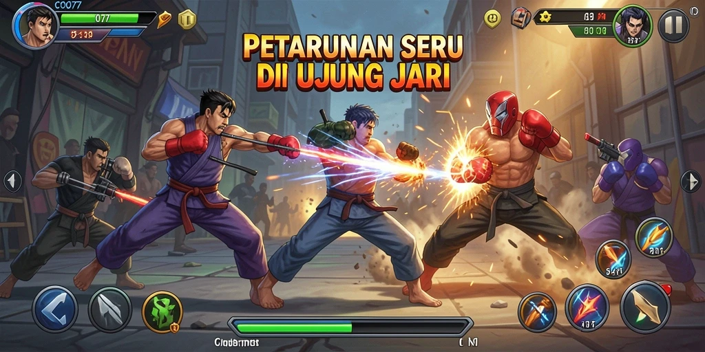 Tampilan gameplay COO77 yang penuh aksi dan seru.