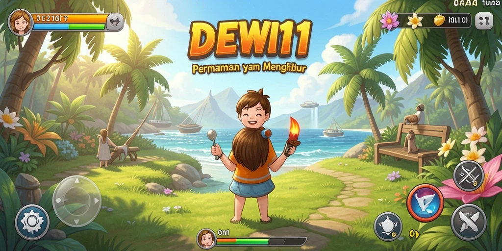 Screenshot DEWI11 menampilkan aksi gameplay yang penuh warna dan menyenangkan.
