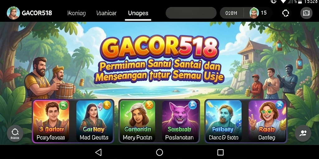 Tampilan menarik dari gameplay GACOR518 yang seru dan menghibur.