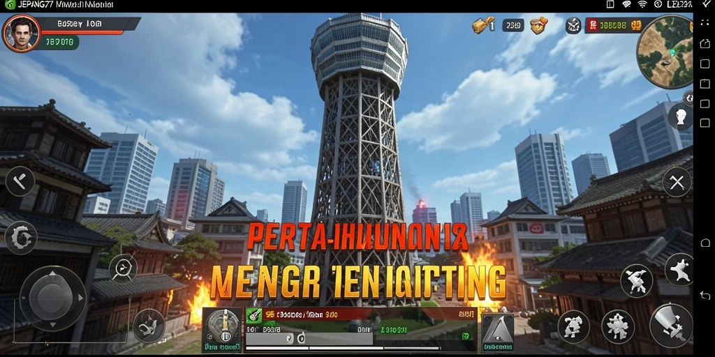 Tangkapan layar gameplay JEPANG77 yang menampilkan pertahanan menara yang strategis.