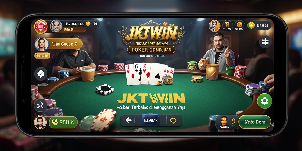 Screenshot JKTWIN menampilkan gameplay intens dan seru dalam permainan Poker.
