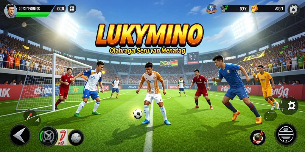 Screenshot LUKYMINO menampilkan gameplay yang seru dan interaktif dari permainan olahraga.