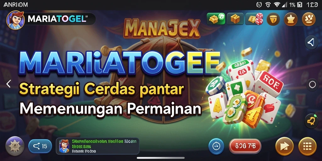 Screenshot gameplay menunjukkan aksi strategis dalam MARIATOGEL.