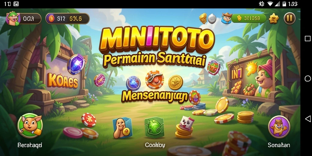 Tampilan gameplay <strong>MINITOTO</strong> yang ceria dan mengasyikkan.