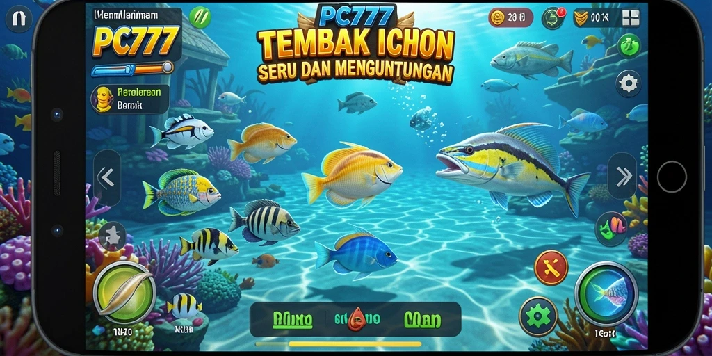 Tampilan gameplay seru dalam permainan Tembak Ikan.