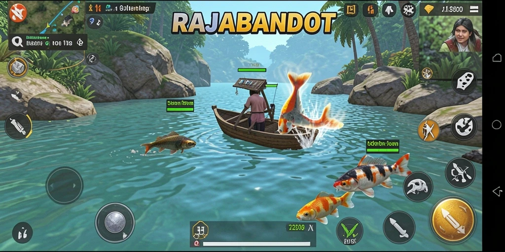 Tangkapan ikan yang mengesankan dalam gameplay RAJABANDOT.