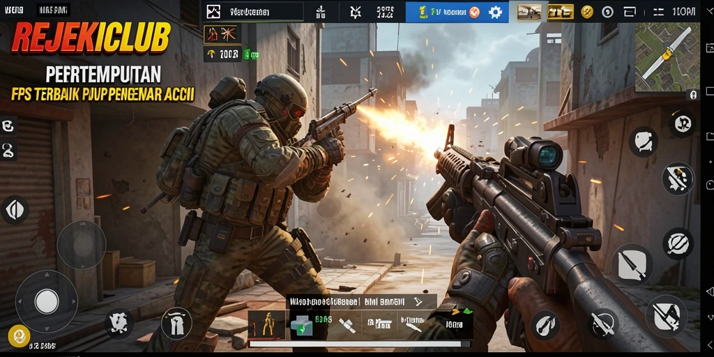 Tampilan gameplay seru dari REJEKICLUB dengan aksi mendebarkan.
