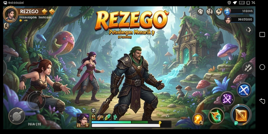 Tangkapan layar gameplay <strong>REZEGO</strong> yang menampilkan petualangan seru.