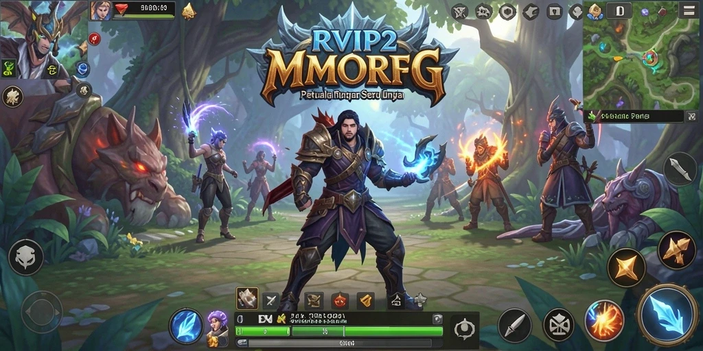 Tampilan gameplay RVIP2 yang menampilkan pertarungan seru antar karakter.