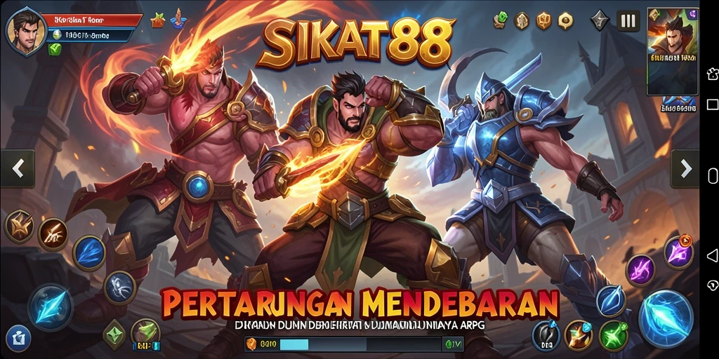 Tangkapan layar SIKAT88 menampilkan aksi pertempuran yang mendebarkan.