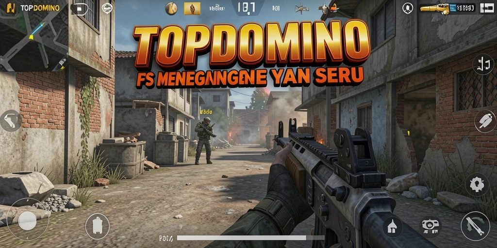 Gameplay menarik dari TOPDOMINO yang penuh aksi FPS.