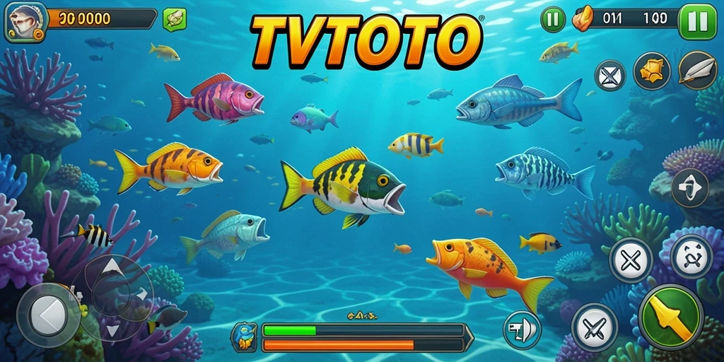 Tangkapan layar permainan Tembak Ikan yang seru di TVTOTO.